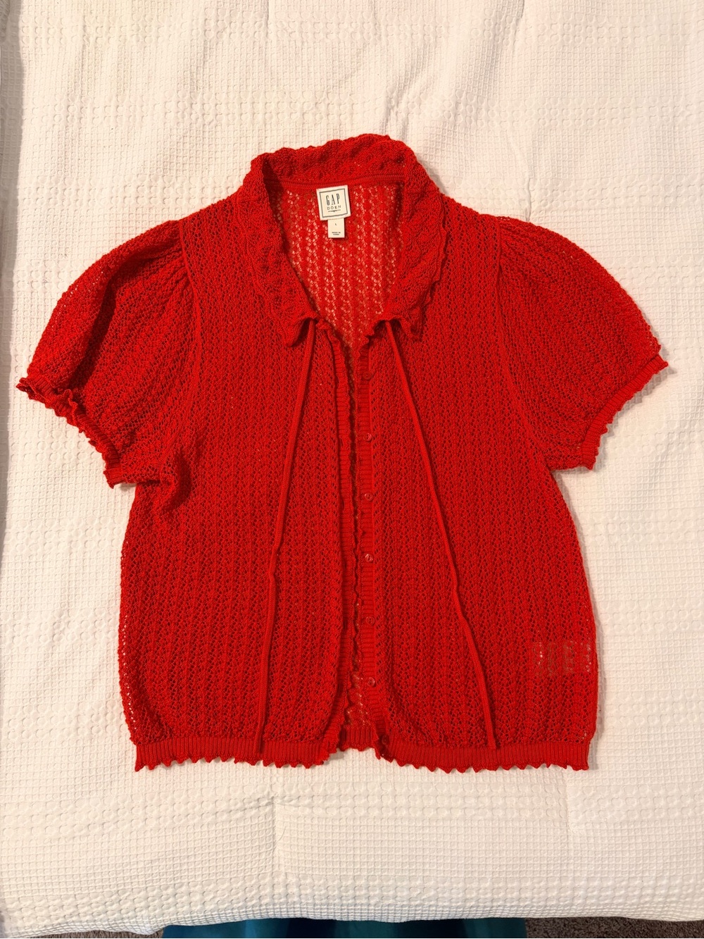 Gap × DÔEN Linen-Blend Cardigan in Red - Picture 2 of 5